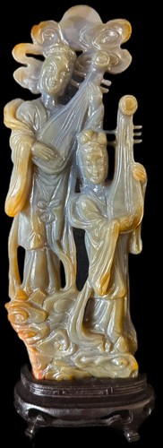 Agate statue kwan - kwan, carving