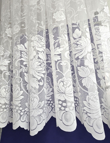 White lace window - white, net
