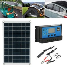200W Solar Panel Kit Battery Charger + 100A Controller 12V Camping Boat Caravan
