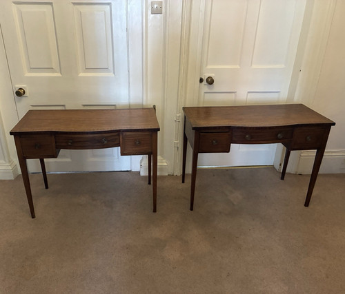 Pair brown wooden writing - pair,