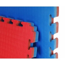 40mm Premium Tatami Jigsaw Mats red/Blue Reversible–Martial Arts Gym Flooring