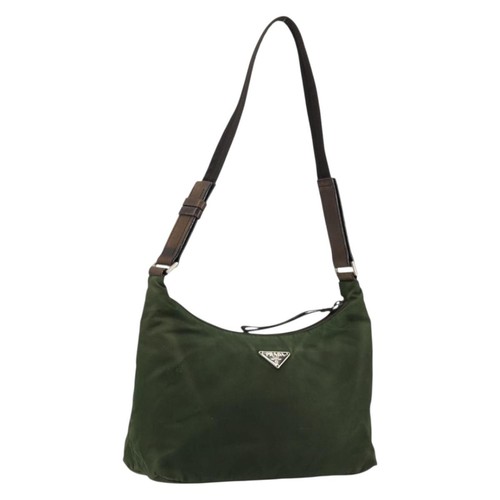 Prada shoulder bag nylon - nylon, khaki