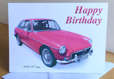 MGB GT 1969 - 5 x 7in Happy