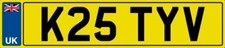 KIRSTY V NUMBER PLATE K25 TYV PRIVATE REG KRISTY KIRSTI KIRST KRISTEN KIRSTYN