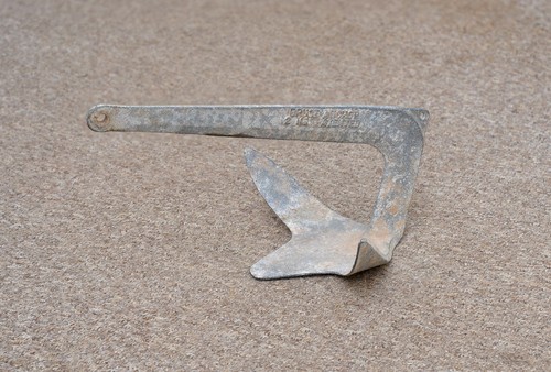 Boat anchor old - , iron