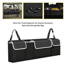 Car Trunk Interior Organizer Accessories Oxford Seat Storage Back Bag 4 Pocket
