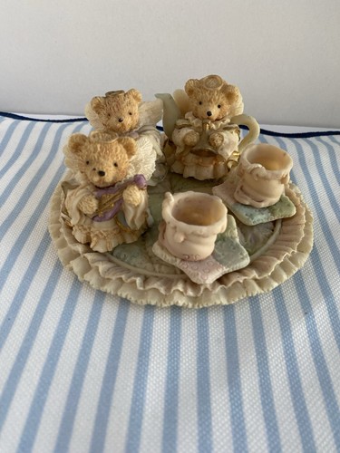 Vintage quilted tea pot set - vintage,