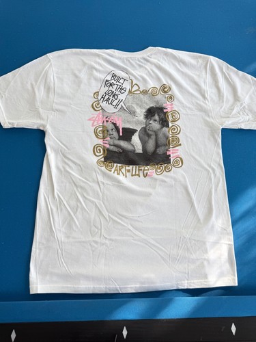 Stussy white art life shirt - stussy,