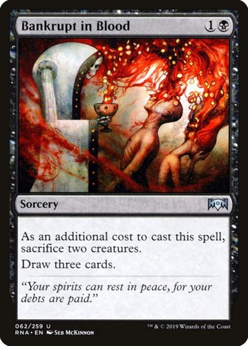 Bankrupt blood - bankrupt, in