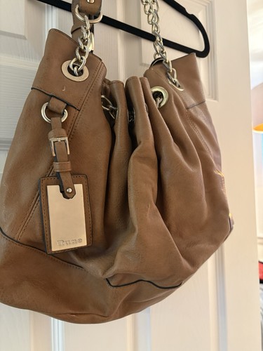 Dune tan faux leather slouchy - dune,