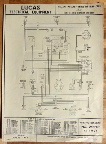 Original lucas reliant - lucas, regal