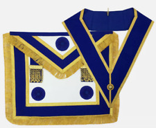 Masonic Regalia Craft Provincial Full Dress Set Apron Blue Rosette Lambskin