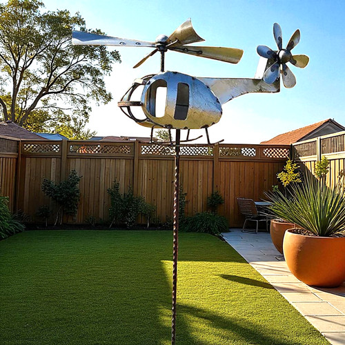 Metal farm helicopter - metal,