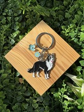 Border Collie Dog Keyring Gift
