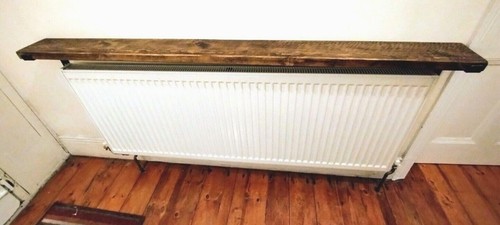 Rustic radiator shelf - rustic,