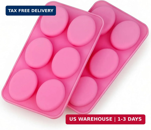 Oval silicone soap mold - soap, 2