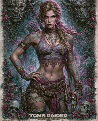 Lara croft purple tank - croft,