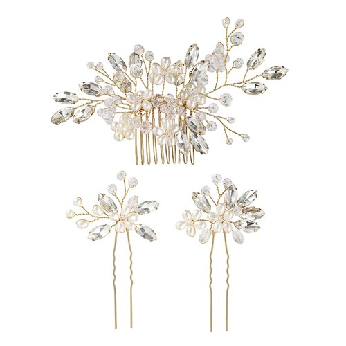 Wedding hair accessories gold - accessories,