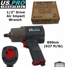 US PRO INDUSTRIAL 1/2" Dr Air Impact Wrench Gun, 850nm 627ft/lb NEW 8613