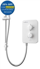 Gainsborough Slim Mono 9.5kW Electric Shower White 1 Spray Head Handset Bathroom