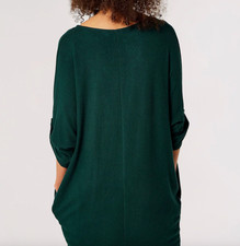 Apricot Soft Rib Cocoon Dress