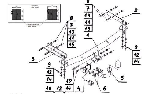 Swan neck tow bar for - swan,