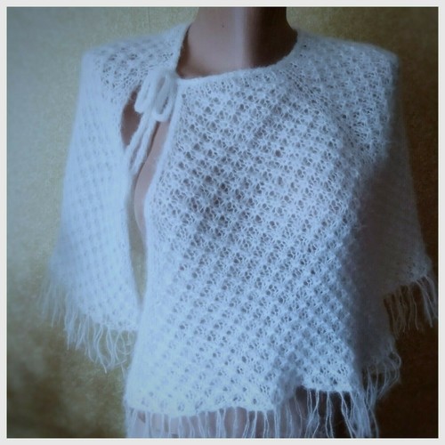 White women bolero - white, wedding
