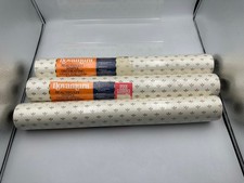 Vintage 1970's Novamura Milford Wallpaper 52CM X 10M Crème & Brown 3 Rolls