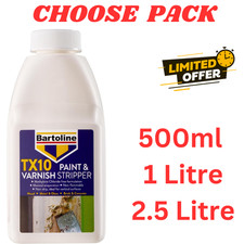 Bartoline TX10 All Purpose Non Drip Paint Stripper & Varnish Remover Metal Wood