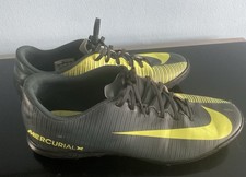 Mens Grey yellow Nike CR7 Mercurial X Football Astro Trainers Uk Size 11