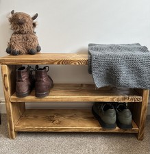 Wooden Shoe Storage Bench -