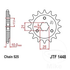 JT Front Sprocket 15 Tooth 525