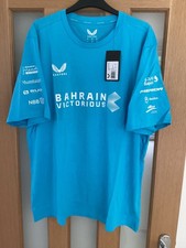 Bahrain Victorious Castore Cycling Team Mens T-Shirt  size XXL - 2XL  light blue