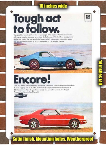 Metal sign 1968 chevrolet - sign,