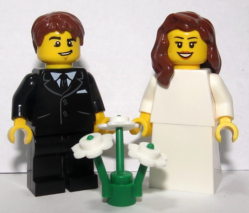 Lego bride brown hair groom - lego,