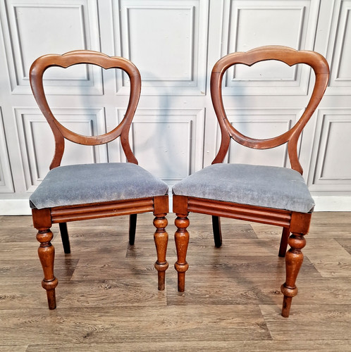 Antique pair balloon back - pair,