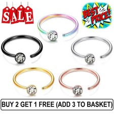 Surgical Steel Thin Nose Ring