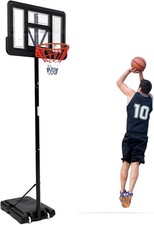Basketball Hoop 5.2-10FT Adjustable Basketball Goal System Outdoor Youth Adult