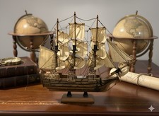 Wooden Three-Masted Tall Ship