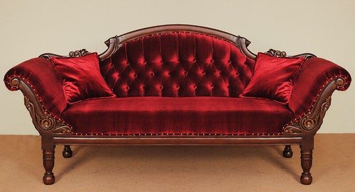Button tufted couch - couch, sofa