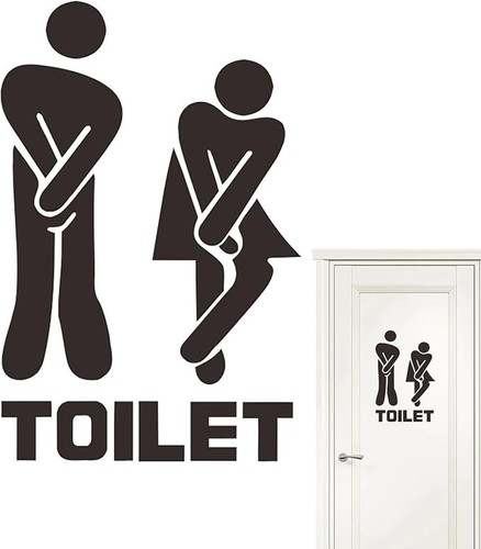Funny toilet sticker bathroom - toilet,