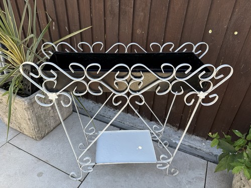 Vintage wrought iron planter - wrought,