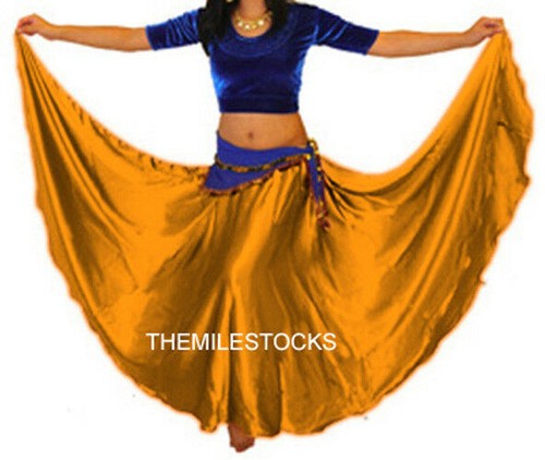 Tms golden satin skirt - golden,