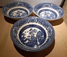 3 X Blue & White Old Willow