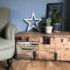 Rustic Metal Distressed White Star Industrial Rusty Sign Barn Carnival Amish