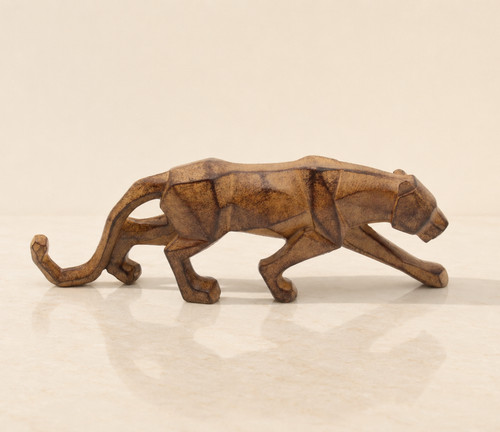 Modern puma sculpture resin - modern,