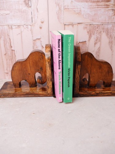 Vintage wooden elephant - vintage,