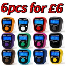6 Digital Finger Counter with LED Display  Track Tasbeeh Workouts Tally Thasbi