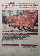 Original UK Market Brochure For Chillton Silage Grab Range, c 1980's