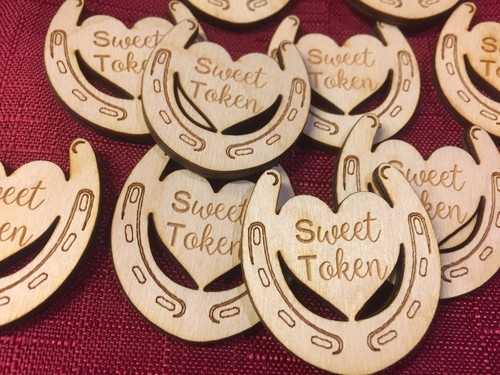 Wooden drink tokens - wooden,